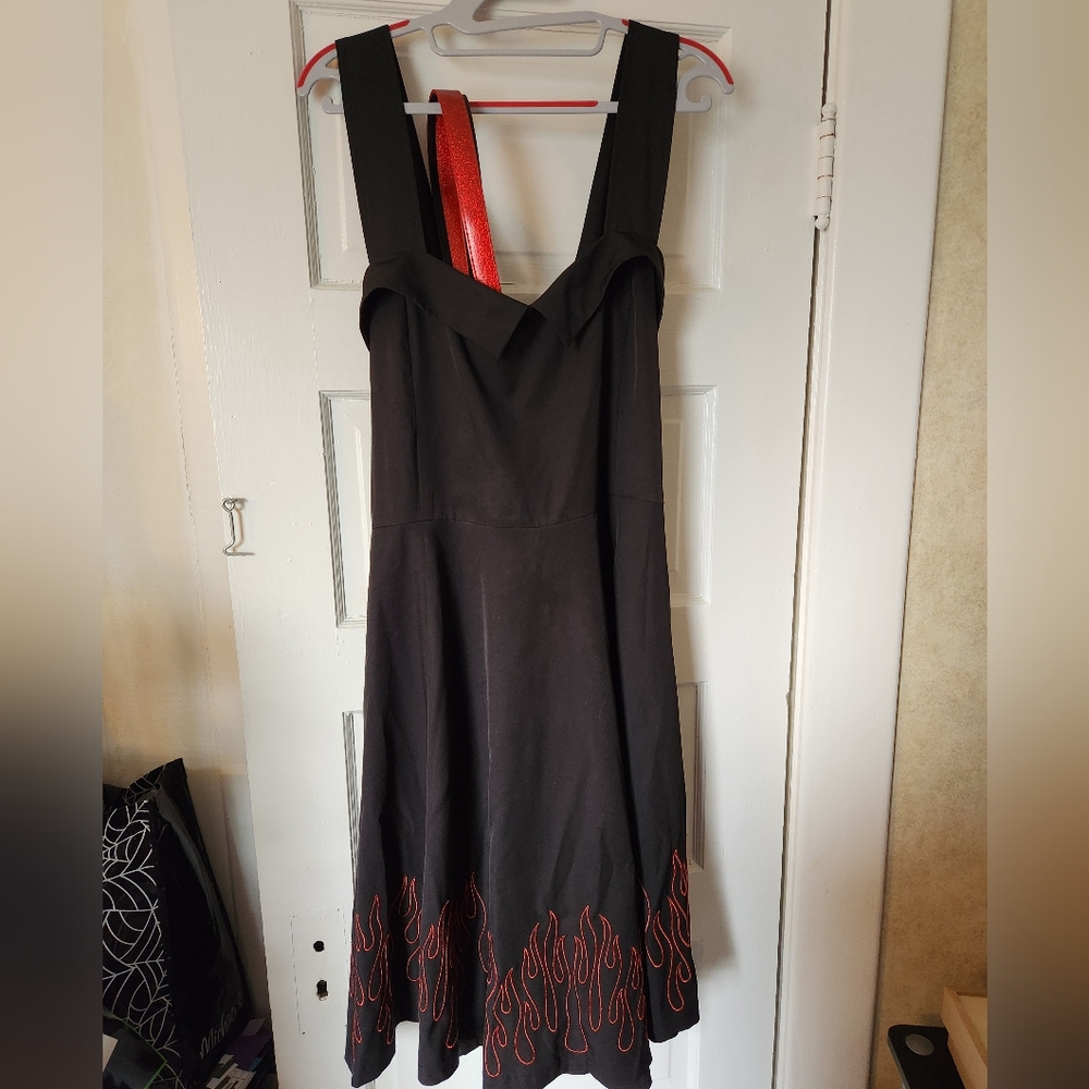 Sourpuss flames Veronica dress